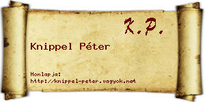 Knippel Péter névjegykártya